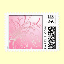 Pink Swirl postage