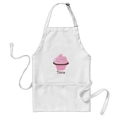 Pink Swirl Sprinkle Cupcake Apron by candystore