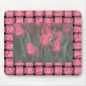 PINK SWIRL TULIPS mousepads