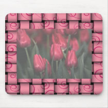 PINK SWIRL TULIPS mousepads by KABSANNIE PINK SWIRL TULIPS mousepads