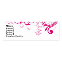 Pink Swirls business cards