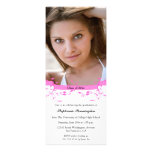 Pink swirls graduation photo party announcement
