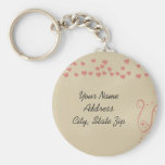 Pink Swirls & Hearts Keychain