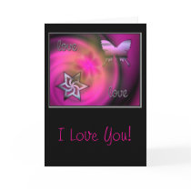 Pink Swirls, I Love You! cards by CindyZazzle Pink Swirls, I Love You! cards