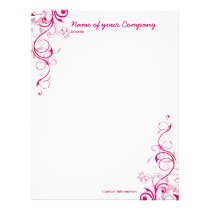Pink Swirls letterhead