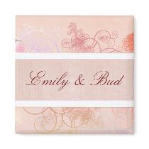 Pink Swirls - personalize your own design magnets