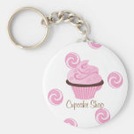 Pink Swirly Cake Key Chain