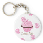 Pink Swirly Cake Key Chain