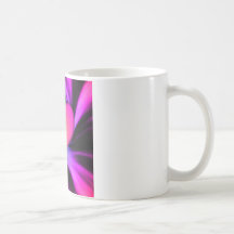 Pink Swirly Heart Coffee Mugs