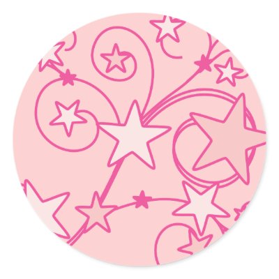 Pink Swirly Works Stickers by trennea