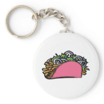 Pink Taco Keychain