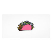 Pink Taco photo cards by Funny_MoFo_Shirts Pink Taco photo cards