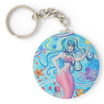 Pink Tailfin Mermaid Keychain
