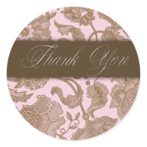 Pink Tapestry - Thank You stickers