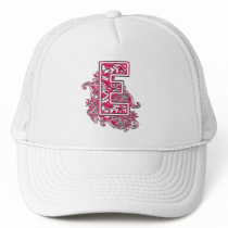 PINK TARTAN MONOGRAM E hats
