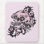 Pink Tattoo Skull mousepads