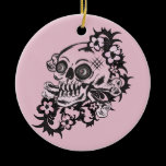 Pink Tattoo Skull ornaments