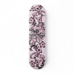 Pink Tattoo Skull Skate Deck