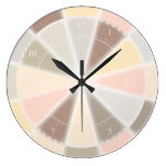 Pink, Taupe and Cream Frosted Elegance Wall Clocks