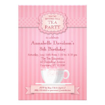 Pink Tea Party Invitation