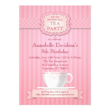 Pink Tea Party Invitation