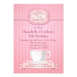Pink Tea Party Invitation