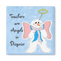Pink -  Teachers are Angels... magnets