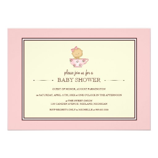Pink Teacup Baby Shower Invitations {for a girl}