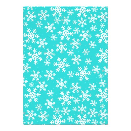 Pink Teal Cupcake Snowflake Birthday Girl Photo Card