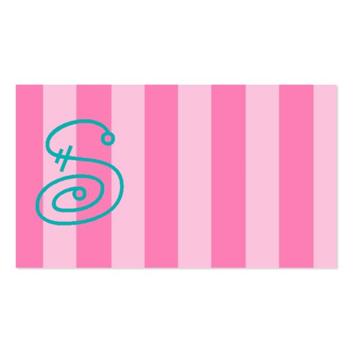 Pink &Teal Enclosure Card - Fun Font Business Cards (back side)