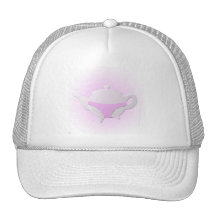 Pink teapot and lingerie hats