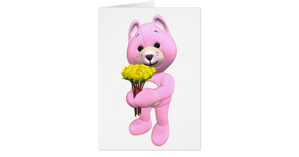 teddy bear roses yellow