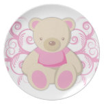 Pink Teddy Bear Custom Plates