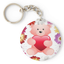 Pink Teddy Bear keychain