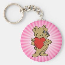 Pink Teddy Bear Keychains