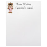 Pink Teddy Bear Nurse Letterhead