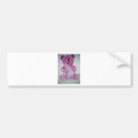 Pink teddy bear with bottle bumper stickers
