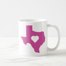 Pink Texas Mugs