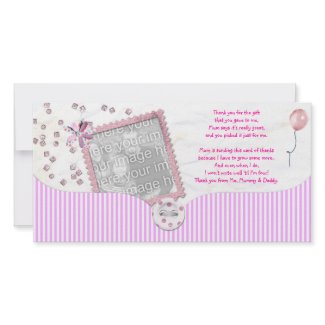 Pink Thank You Card from baby photocard
