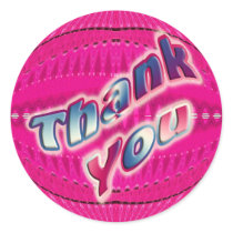 Pink Thank You stickers
