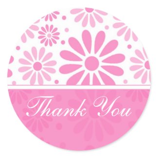 Pink Thank You Stickers sticker