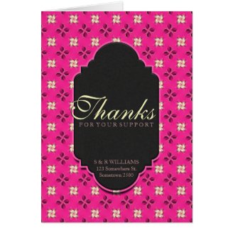  Peacock Green Fractal Lace Thank You Greeting Cards