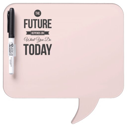 Pink The Future Inspirational Quote Dry Erase Board Zazzle
