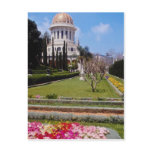 Pink The world center of the Bahai faith, Haifa, I Postcard