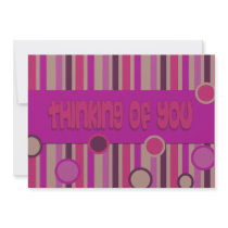 pink thinking of you invitations