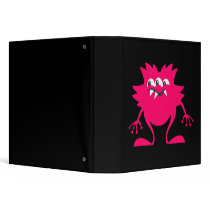 Pink Three-Eye Alien Vinyl Binders