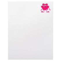 Pink Three-Eye Alien Letterhead Template