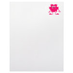 Pink Three-Eye Alien Letterhead Template