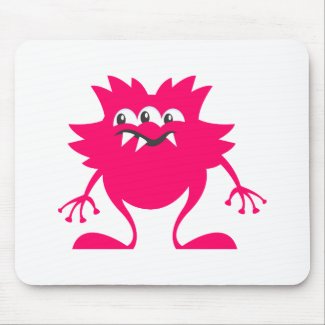 Pink Three-Eye Alien mousepad