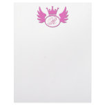 Pink Tiara Letterhead Add Your Monogram!